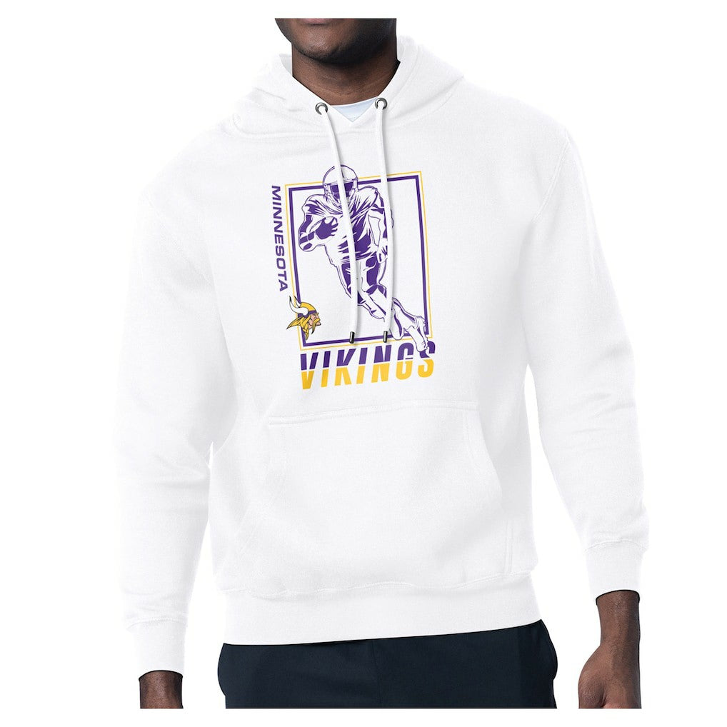 Minnesota Vikings Starter Player Grid Pullover Hoodie White | NFL