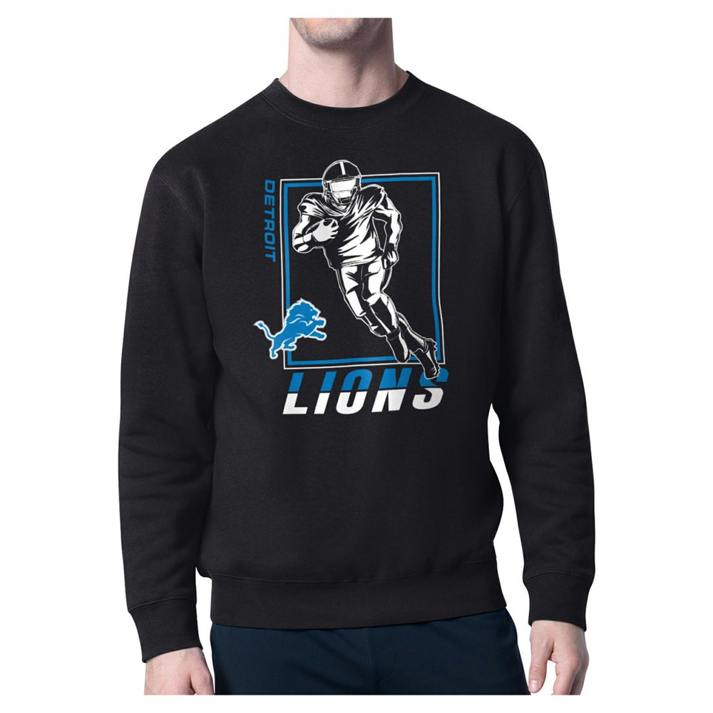 Detroit Lions Starter Player Grid Pullover Sweatshirt Black | NFL