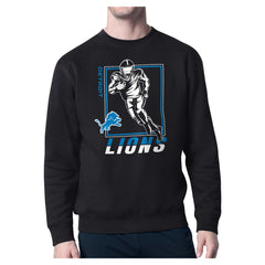 Detroit Lions Starter Player Grid Pullover Sweatshirt Black | NFL