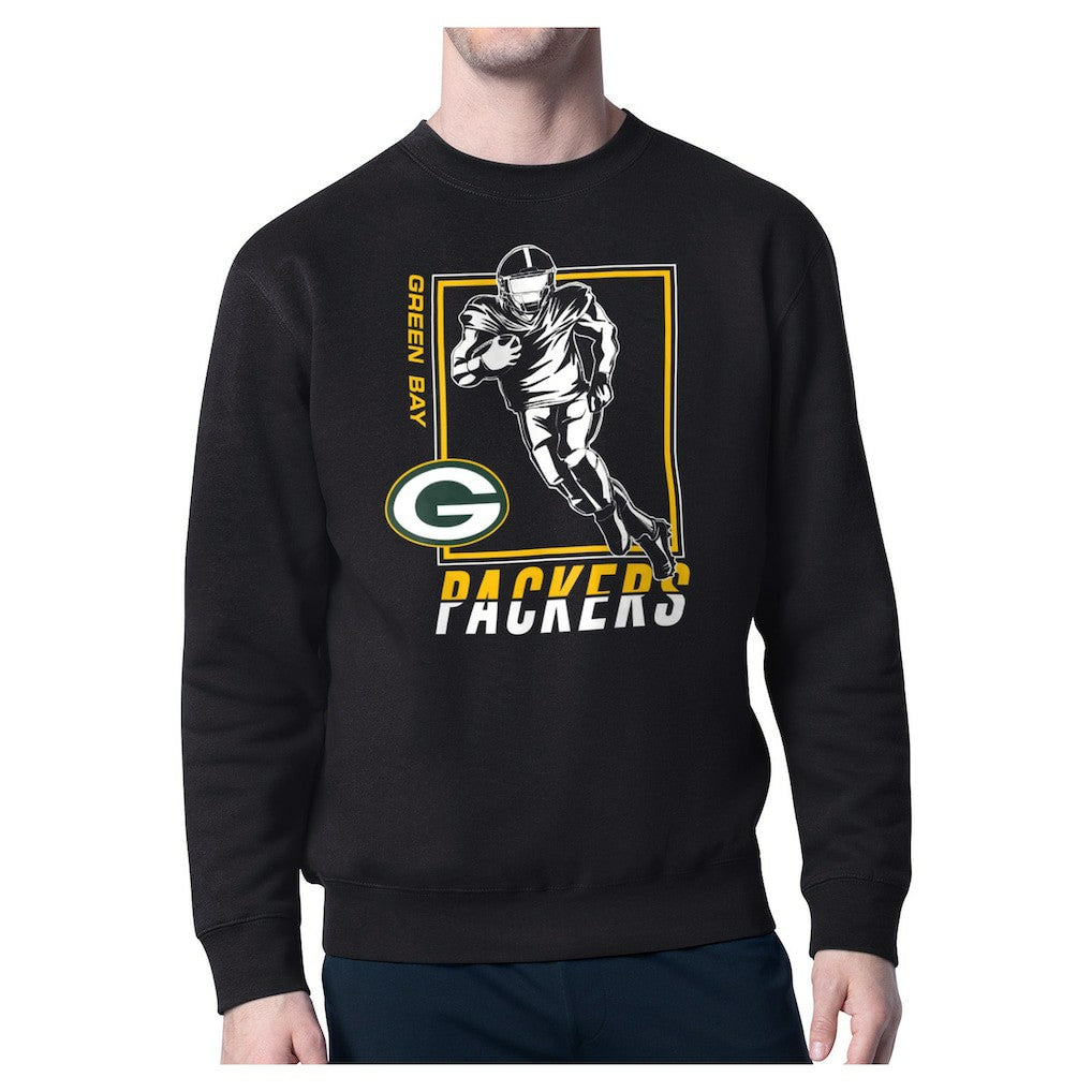 Green Bay Packers Starter Player Grid Pullover Sweatshirt Black | NFL