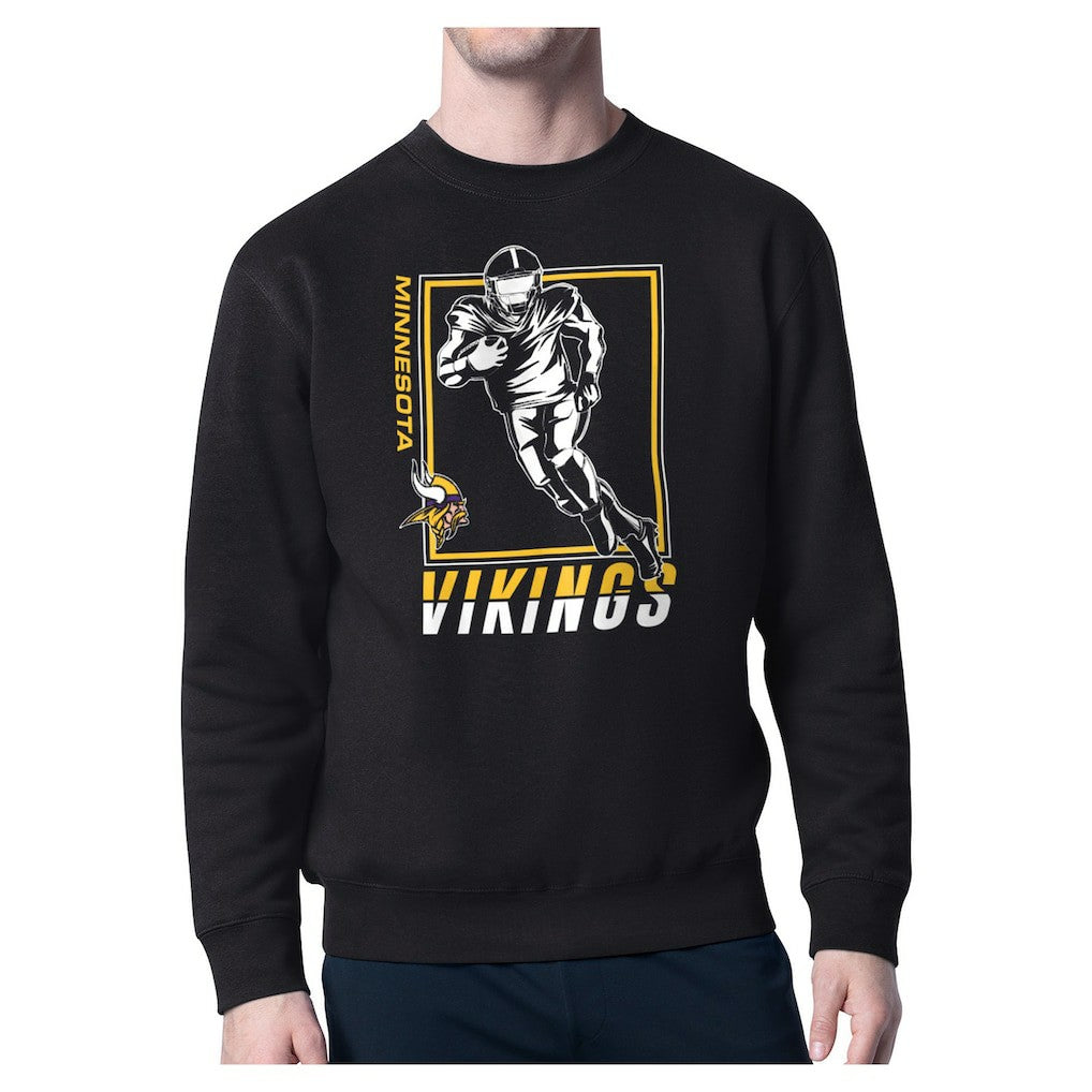Minnesota Vikings Starter Player Grid Pullover Sweatshirt Black | NFL