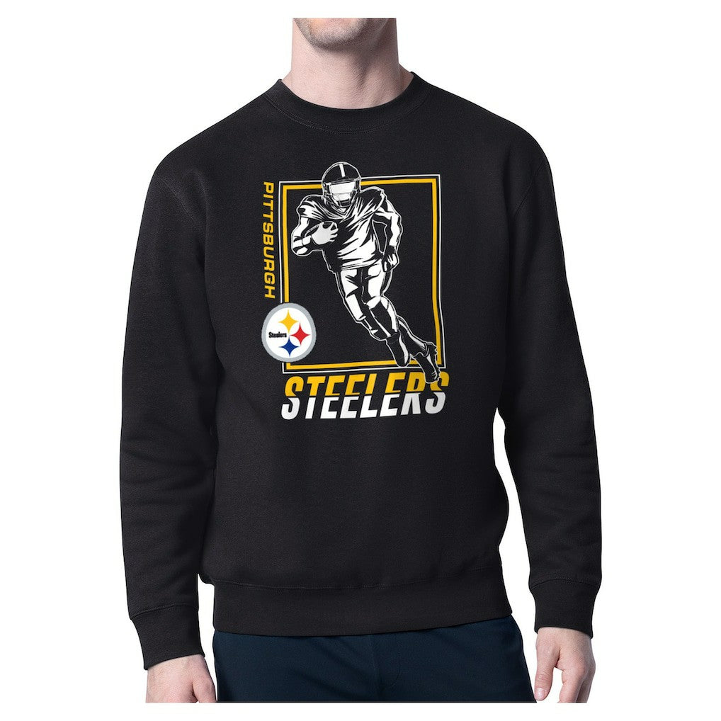 Pittsburgh Steelers Starter Player Grid Pullover Sweatshirt Black | NFL