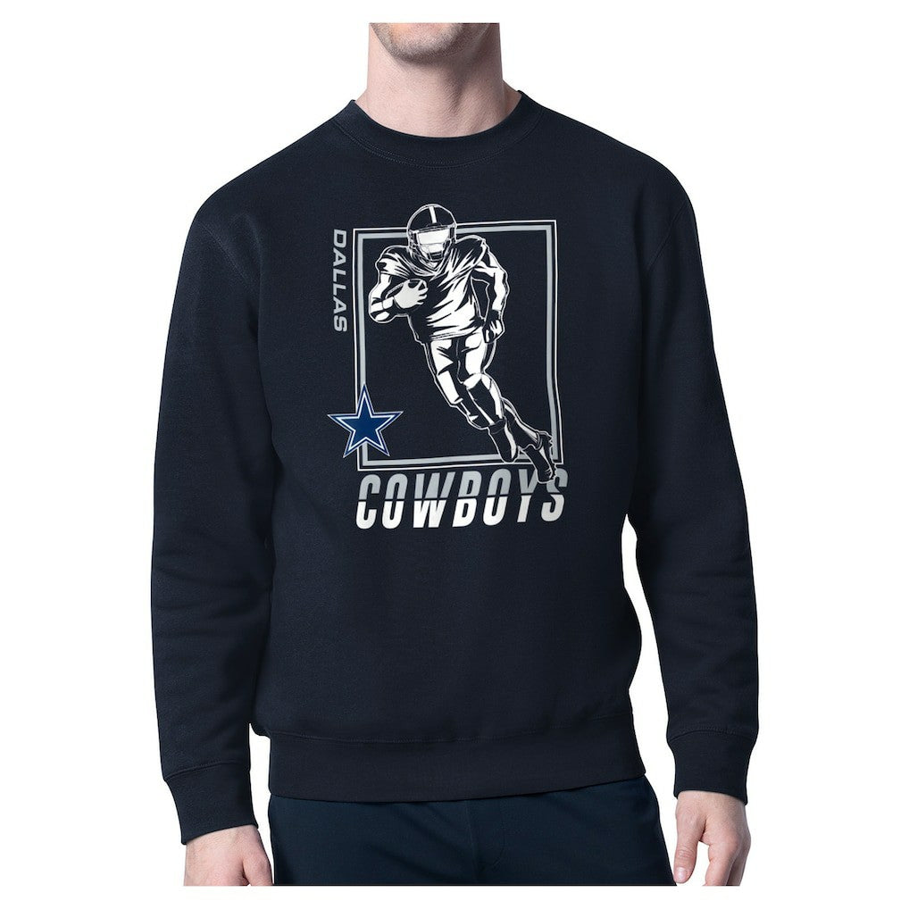 Dallas Cowboys Starter Player Grid Pullover Sweatshirt Navy | NFL