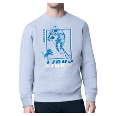 Detroit Lions Starter Player Grid Pullover Sweatshirt Heather Gray | NFL