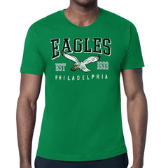 Philadelphia Eagles Starter Distressed Retro Logo T-Shirt Kelly Green | NFL