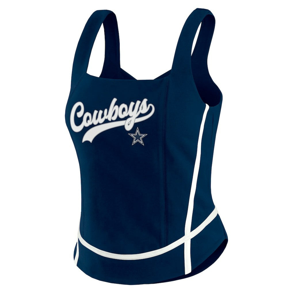 Dallas Cowboys WEAR by Erin Andrews Women's Square Neck Tank Top Navy | NFL
