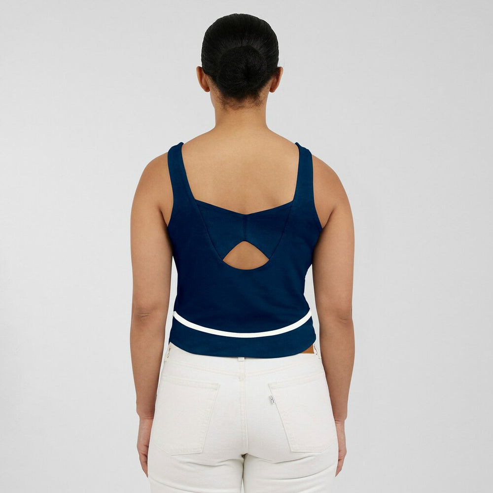 Dallas Cowboys WEAR by Erin Andrews Women's Square Neck Tank Top Navy | NFL