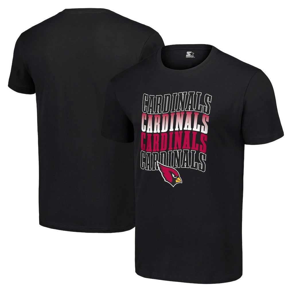Arizona Cardinals Starter Four Team Name Logo T-Shirt Black | NFL