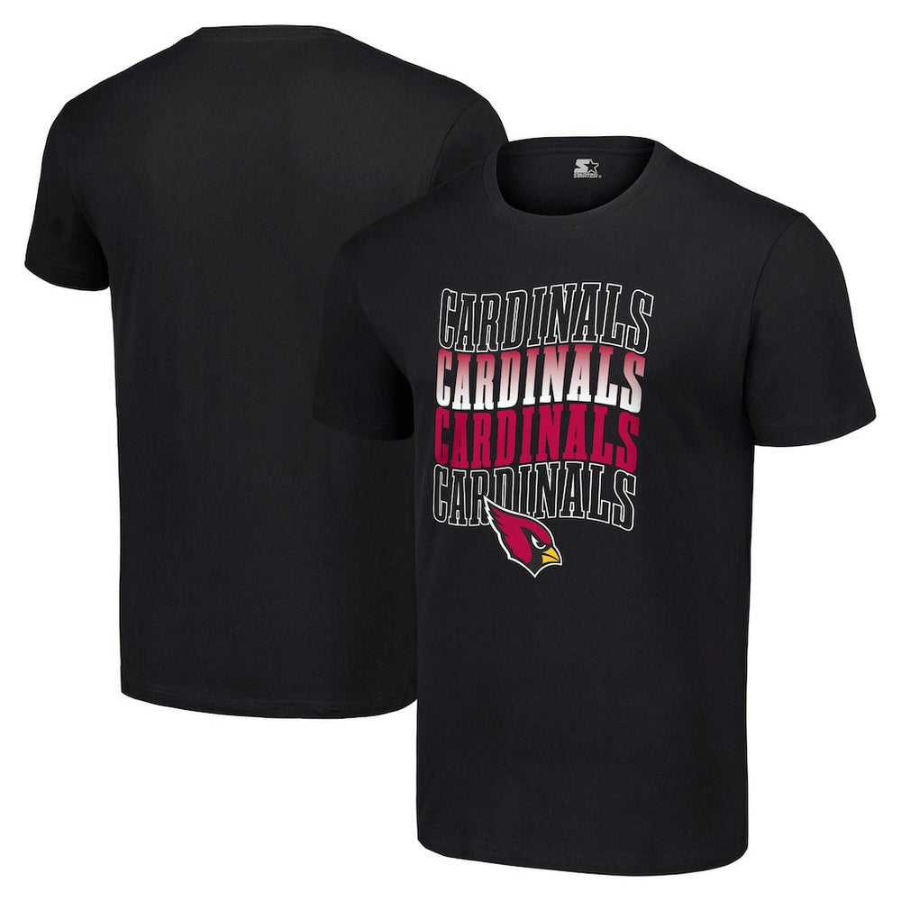 Arizona Cardinals Starter Four Team Name Logo T-Shirt Black | NFL