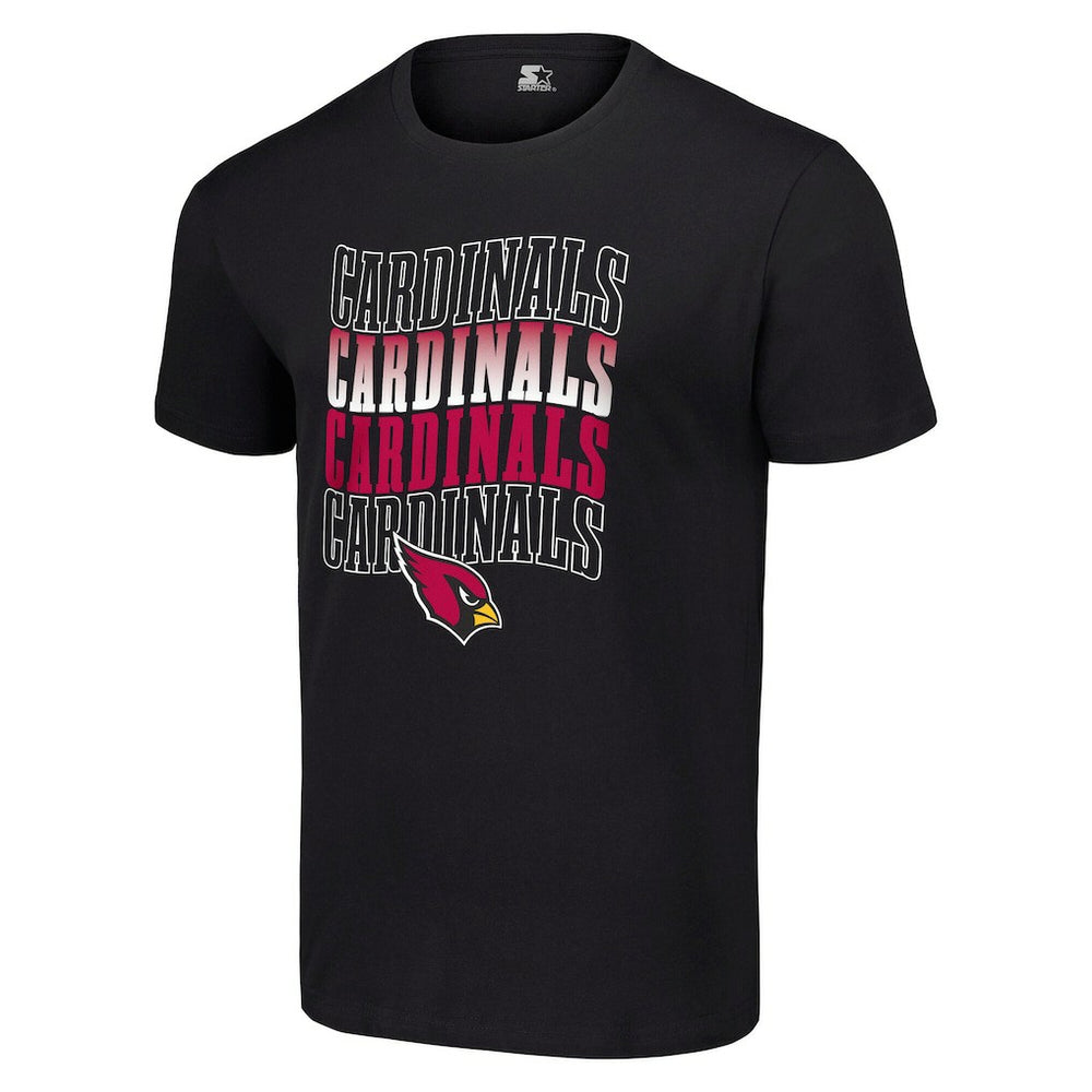 Arizona Cardinals Starter Four Team Name Logo T-Shirt Black | NFL