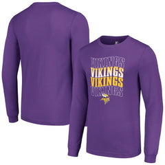 Minnesota Vikings Starter Team Name Graphic Long Sleeve T-Shirt Purple | NFL