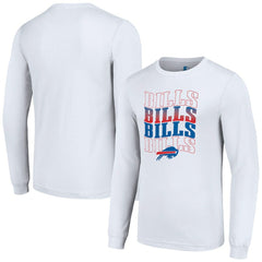 Buffalo Bills Starter Team Name Graphic Long Sleeve T-Shirt White | NFL