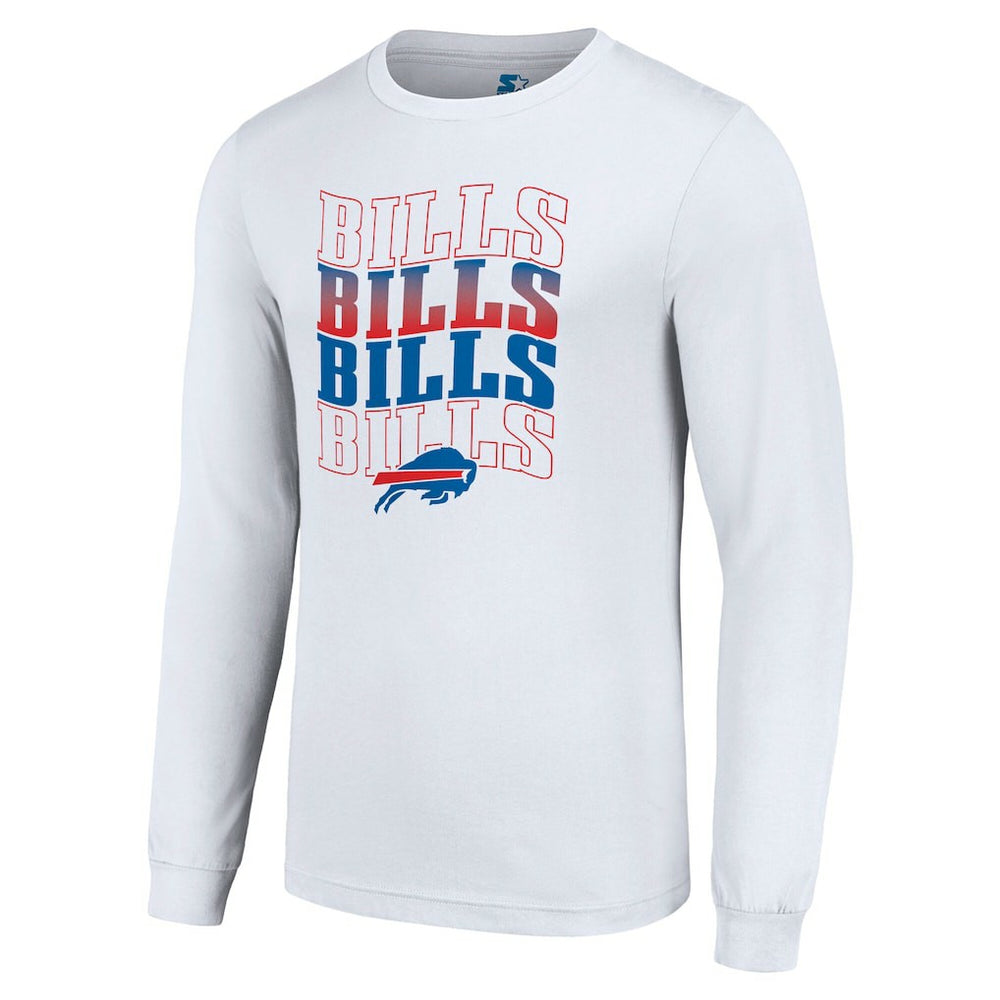 Buffalo Bills Starter Team Name Graphic Long Sleeve T-Shirt White | NFL