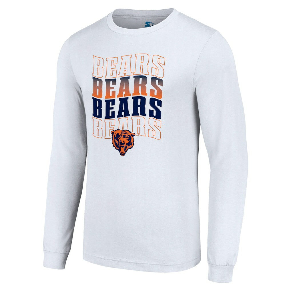 Chicago Bears Starter Team Name Graphic Long Sleeve T-Shirt White | NFL