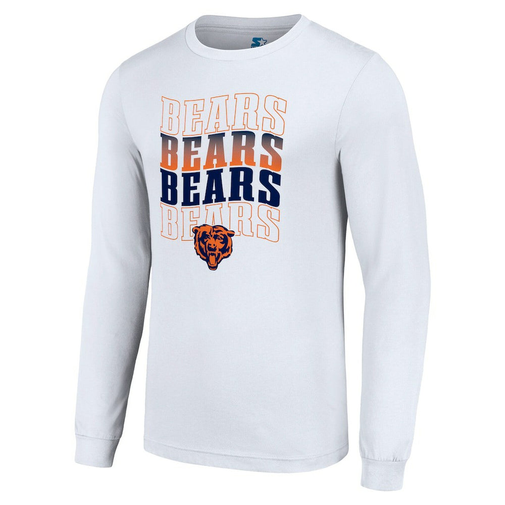 Chicago Bears Starter Team Name Graphic Long Sleeve T-Shirt White | NFL