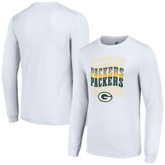 Green Bay Packers Starter Team Name Graphic Long Sleeve T-Shirt White | NFL
