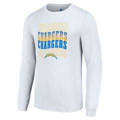 Los Angeles Chargers Starter Team Name Graphic Long Sleeve T-Shirt White | NFL