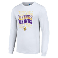Minnesota Vikings Starter Team Name Graphic Long Sleeve T-Shirt White | NFL