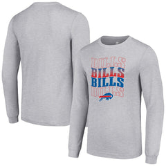 Buffalo Bills Starter Team Name Graphic Long Sleeve T-Shirt Heather Gray | NFL