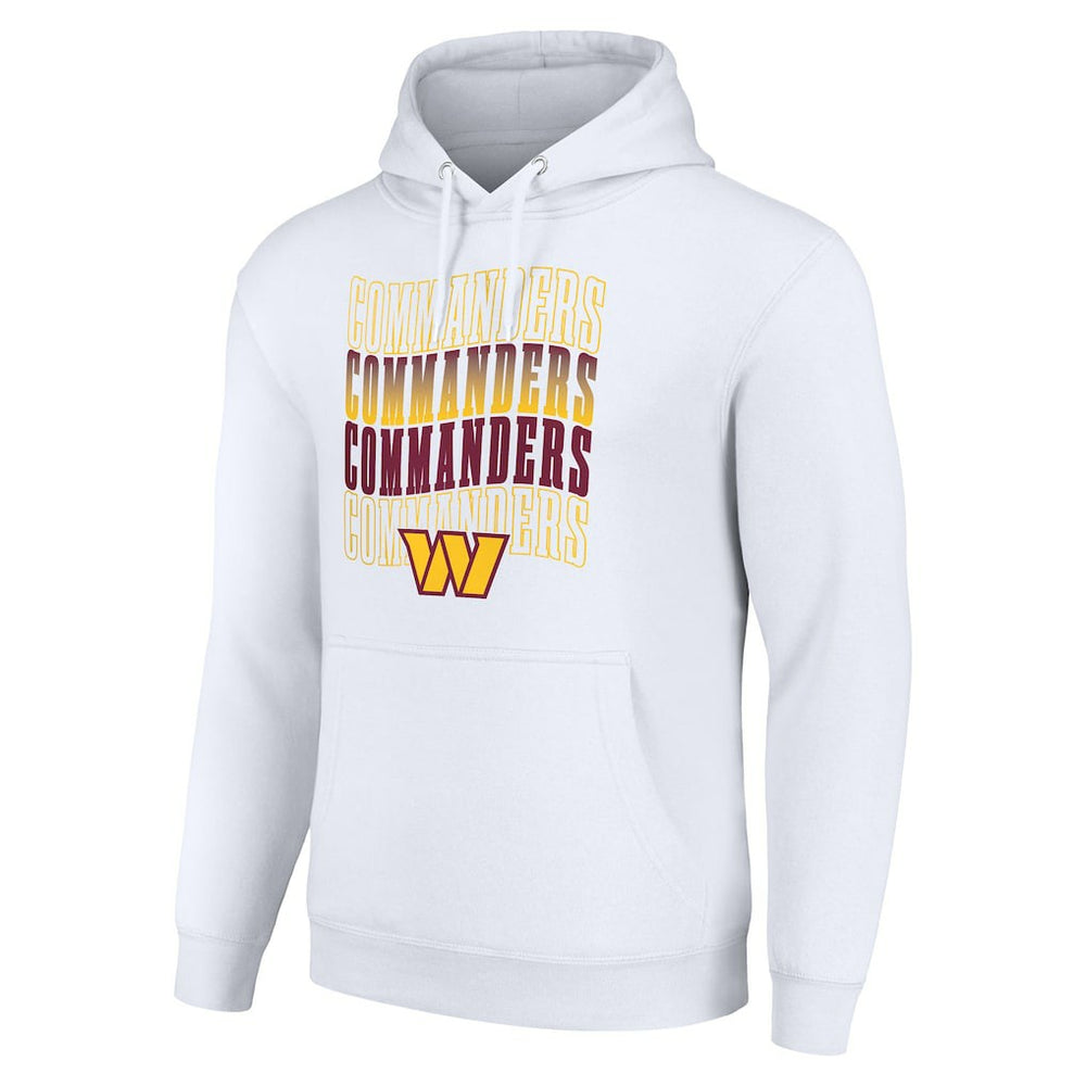 Washington Commanders Starter Four Team Name Logo Fleece Pullover Hoodie White | NFL
