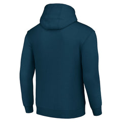 Chicago Bears Starter Four Team Name Logo Fleece Pullover Hoodie Navy | NFL