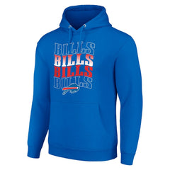 Buffalo Bills Starter Four Team Name Logo Fleece Pullover Hoodie Royal | NFL