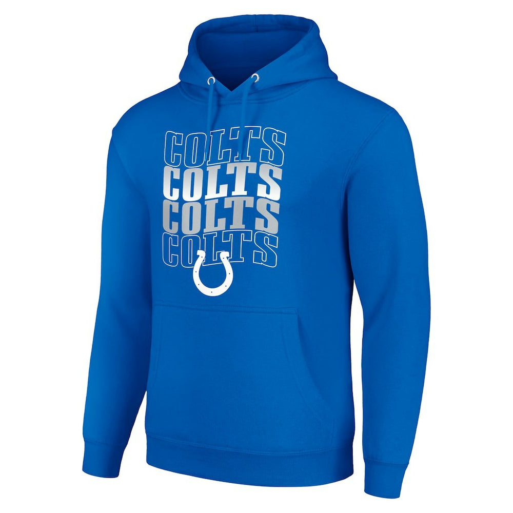 Indianapolis Colts Starter Four Team Name Logo Fleece Pullover Hoodie Royal | NFL