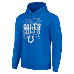 Indianapolis Colts Starter Four Team Name Logo Fleece Pullover Hoodie Royal | NFL