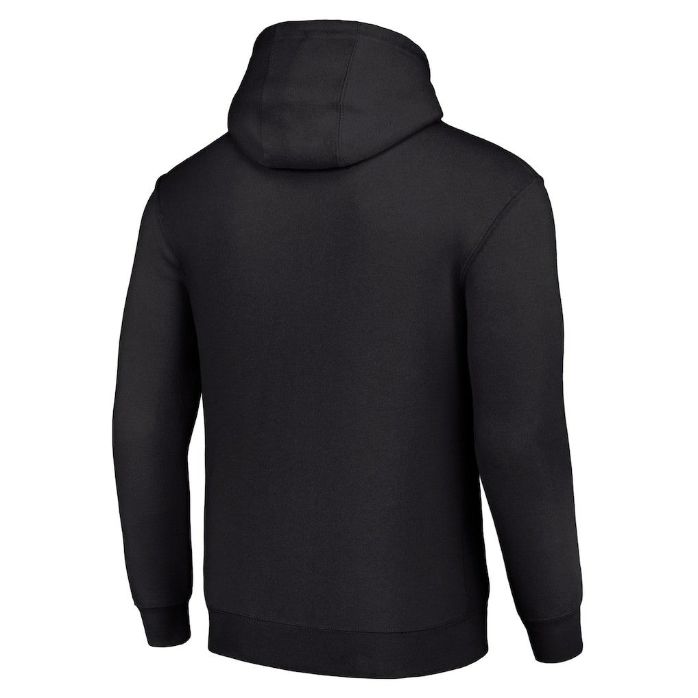 Minnesota Vikings Starter Four Team Name Logo Fleece Pullover Hoodie Black | NFL