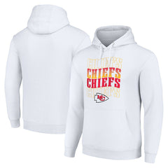 Kansas City Chiefs Starter Four Team Name Logo Fleece Pullover Hoodie White | NFL