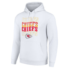 Kansas City Chiefs Starter Four Team Name Logo Fleece Pullover Hoodie White | NFL