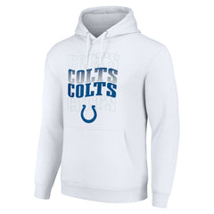 Indianapolis Colts Starter Four Team Name Logo Fleece Pullover Hoodie White | NFL