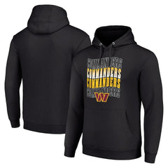Washington Commanders Starter Four Team Name Logo Fleece Pullover Hoodie Black | NFL