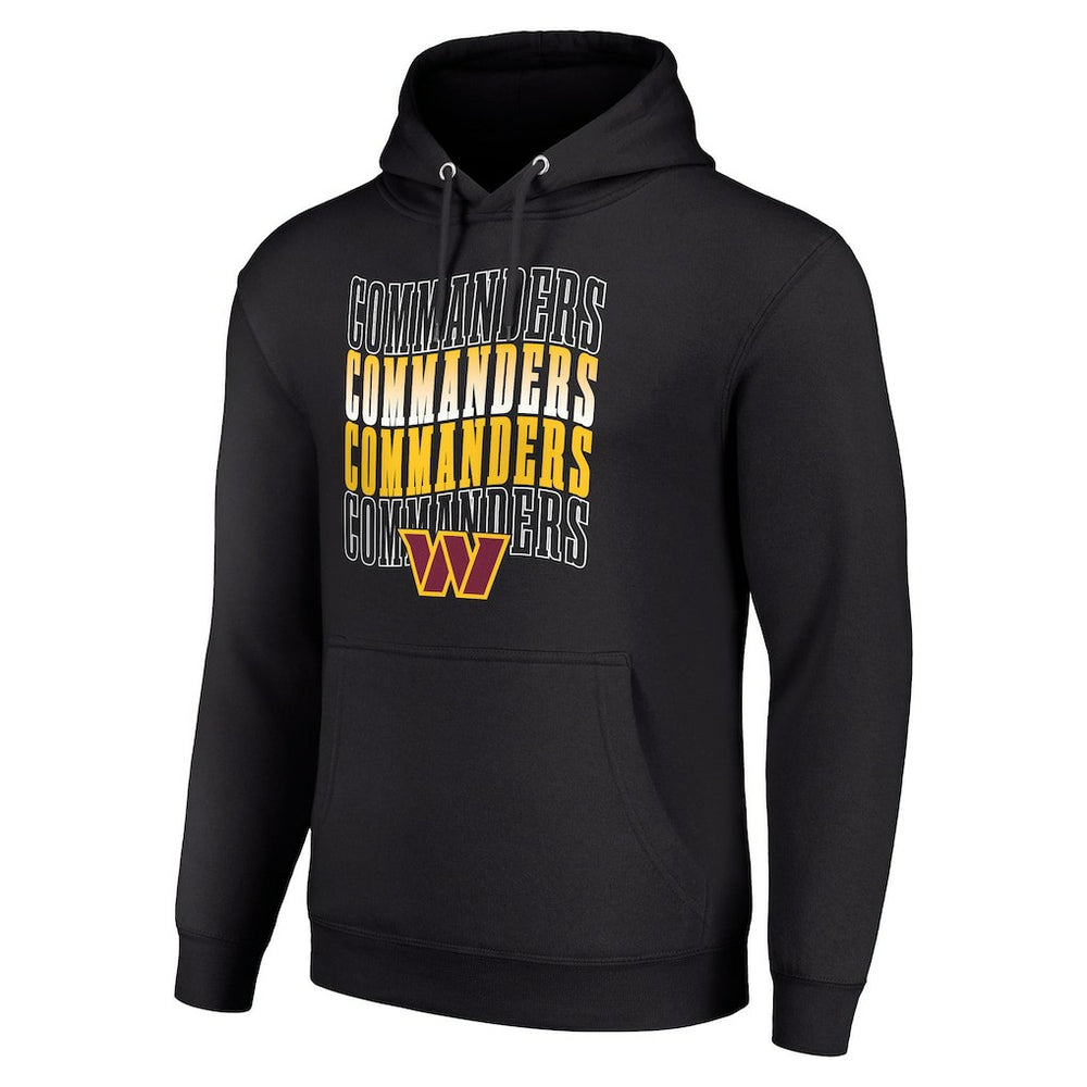 Washington Commanders Starter Four Team Name Logo Fleece Pullover Hoodie Black | NFL