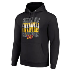 Washington Commanders Starter Four Team Name Logo Fleece Pullover Hoodie Black | NFL