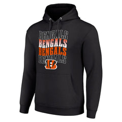 Cincinnati Bengals Starter Four Team Name Logo Fleece Pullover Hoodie Black | NFL