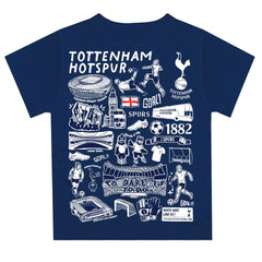 Tottenham Hotspur Vive La Fete Youth Impressions Artwork T-Shirt Navy - FIFA World CUP