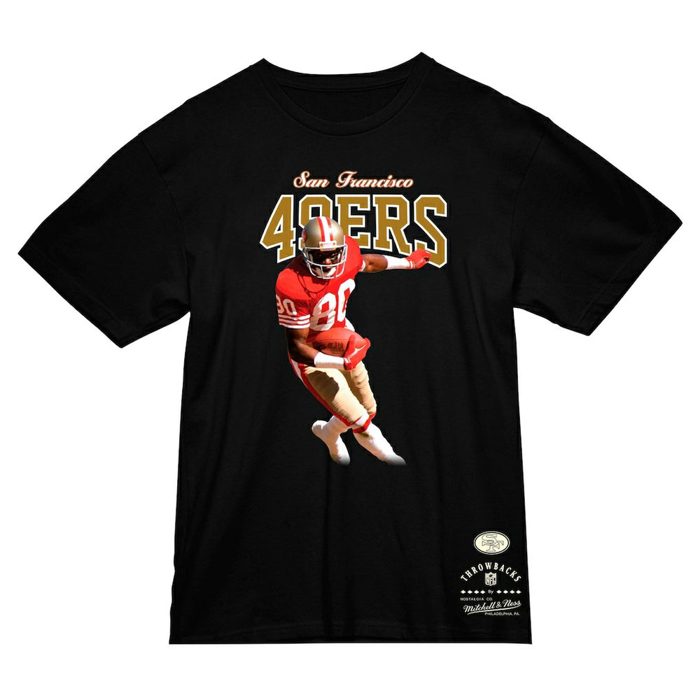 Jerry Rice San Francisco 49ers Sideline Retired Player T-Shirt Black | Mitchell & Ness