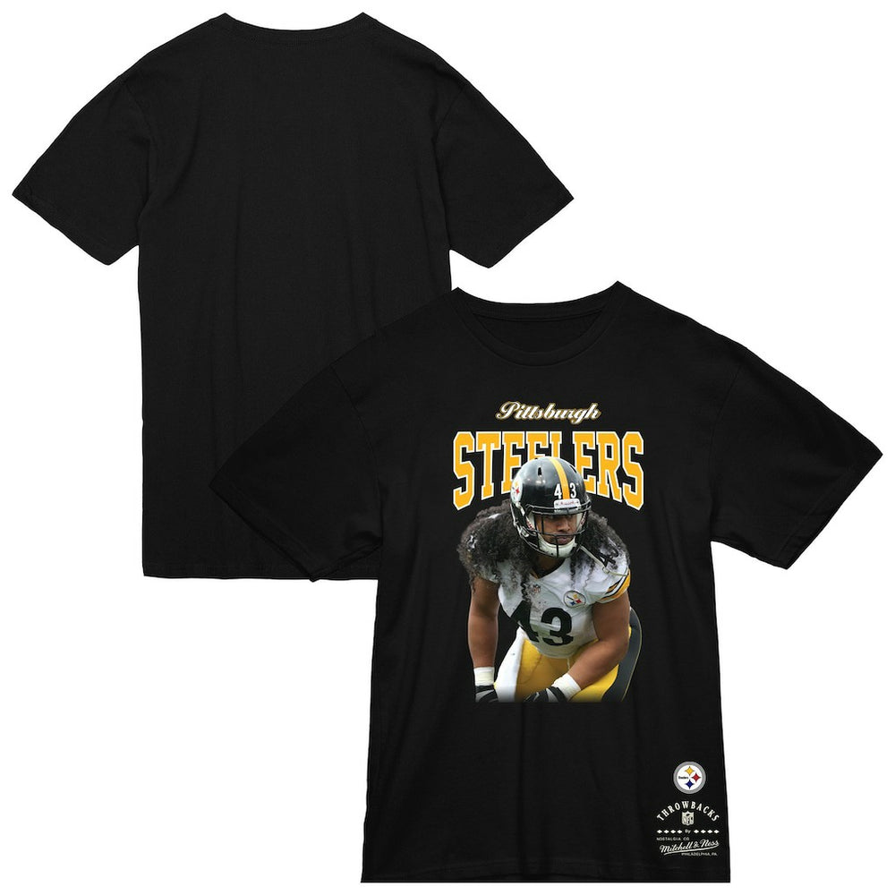 Troy Polamalu Pittsburgh Steelers Sideline Retired Player T-Shirt Black | Mitchell & Ness