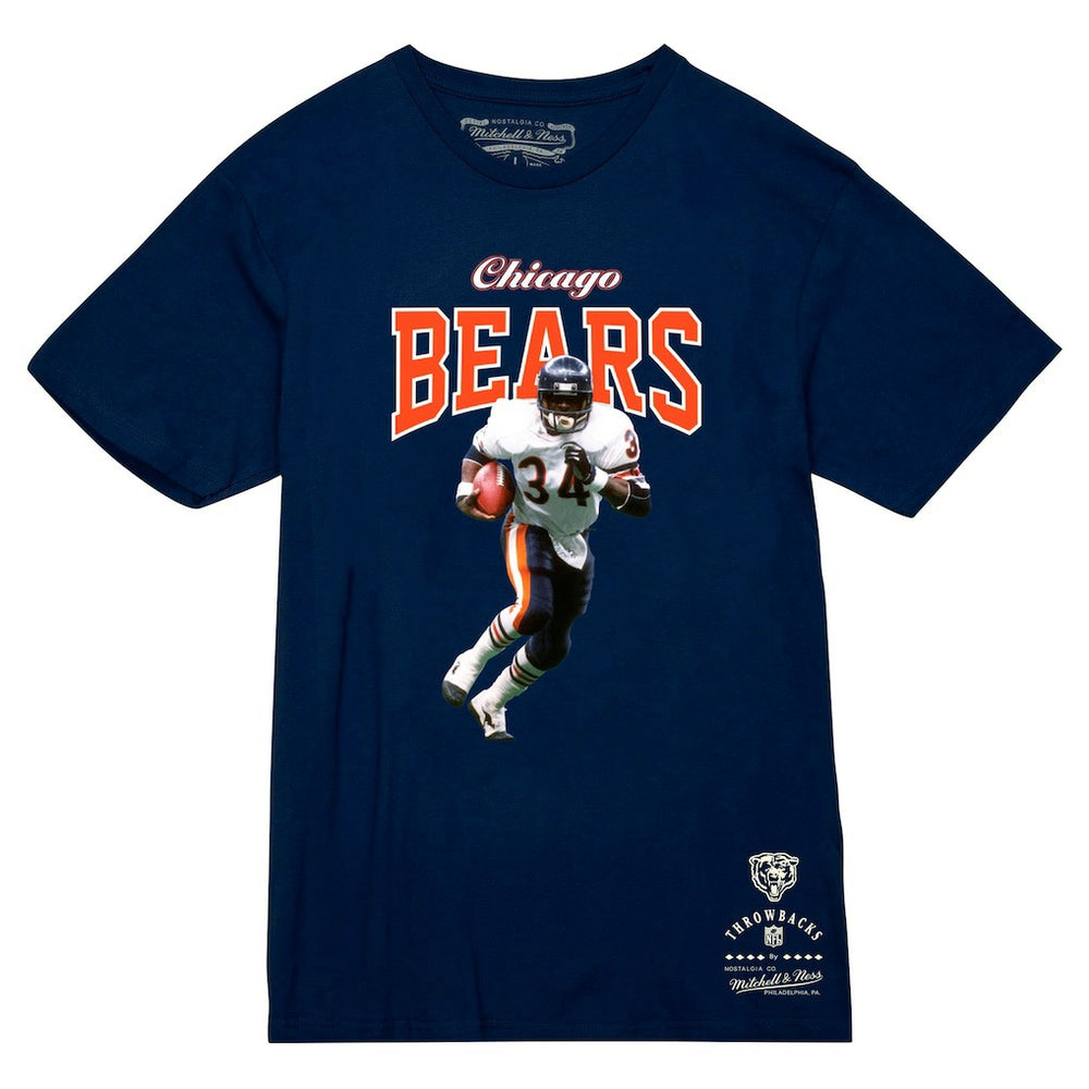 Walter Payton Chicago Bears Sideline Retired Player T-Shirt Navy | Mitchell & Ness
