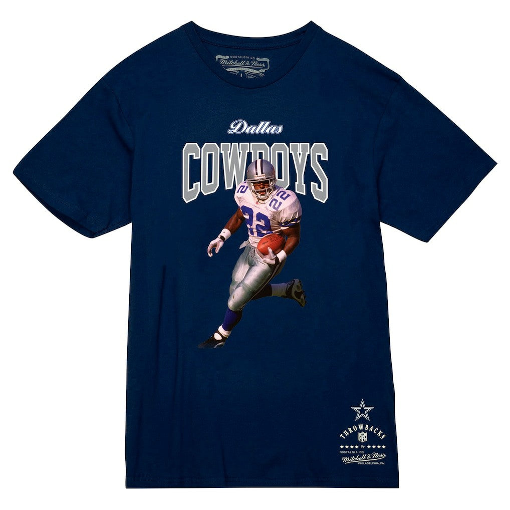 Emmitt Smith Dallas Cowboys Sideline Retired Player T-Shirt Navy | Mitchell & Ness