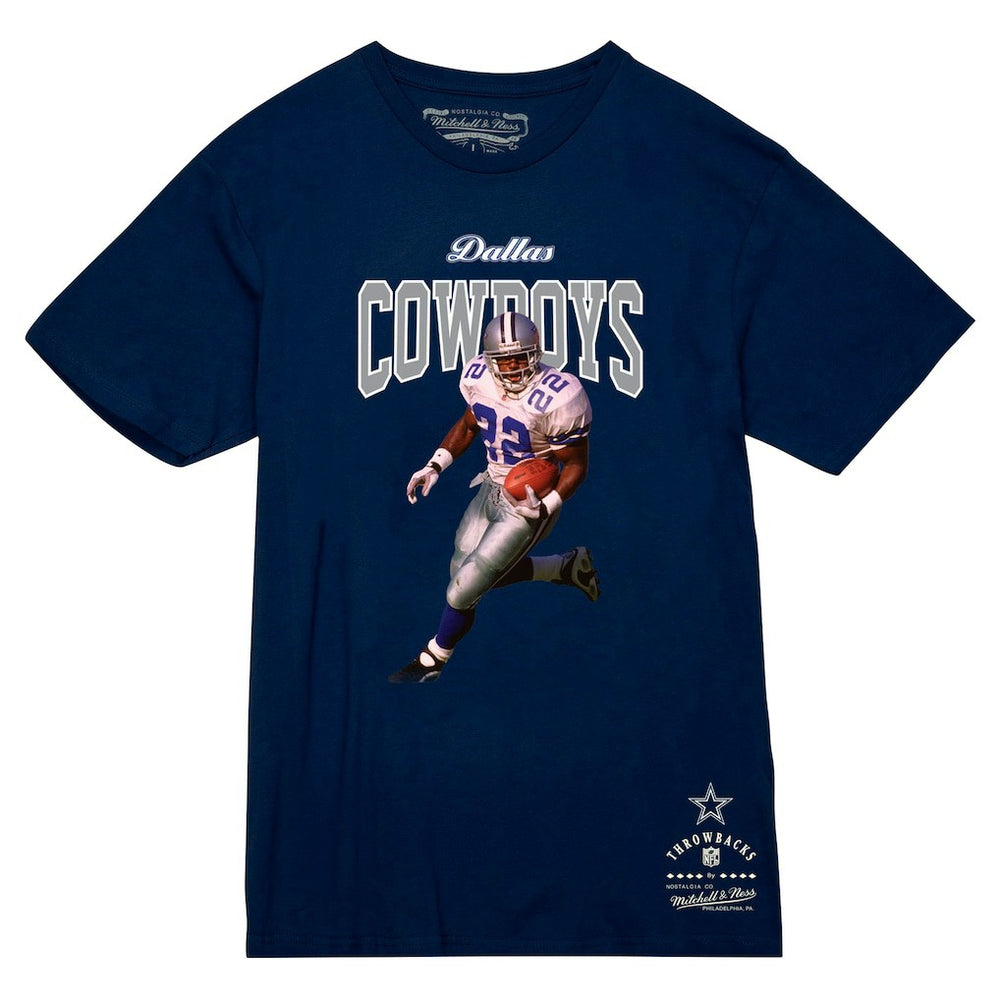 Emmitt Smith Dallas Cowboys Sideline Retired Player T-Shirt Navy | Mitchell & Ness