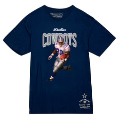 Emmitt Smith Dallas Cowboys Sideline Retired Player T-Shirt Navy | Mitchell & Ness