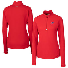 Buffalo Bills Cutter & Buck Women's Traverse Stretch Quarter-Zip Pullover Top Red | NFL
