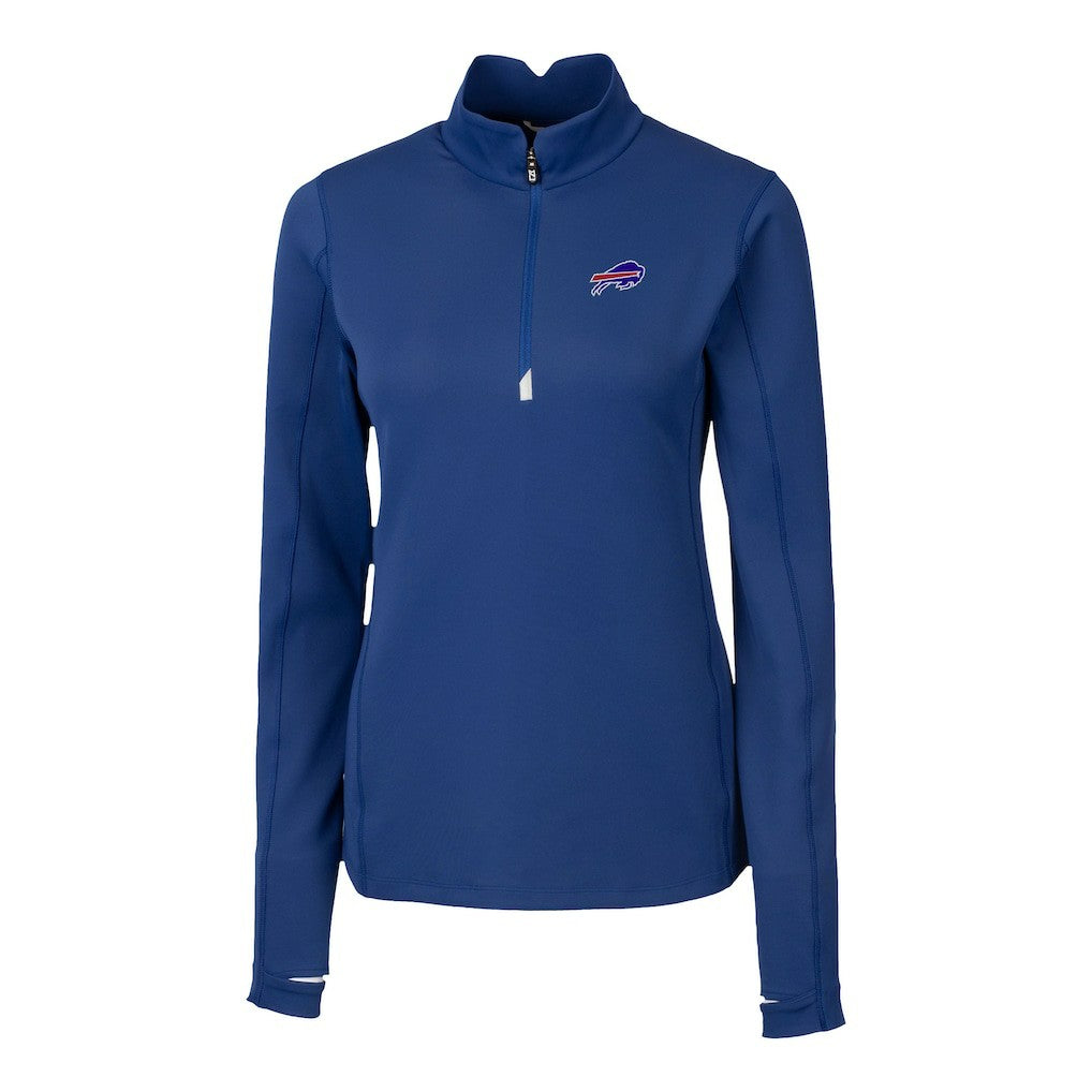Buffalo Bills Cutter & Buck Women's Traverse Stretch Quarter-Zip Pullover Top Royal | NFL