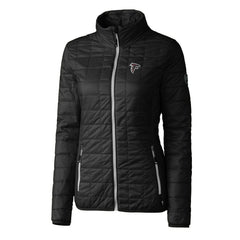 Atlanta Falcons Cutter & Buck Women's Rainier PrimaLoft Eco Insulated Full-Zip Puffer Jacket Black | NFL