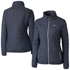 Denver Broncos Cutter & Buck Women's Rainier PrimaLoft Eco Insulated Full-Zip Puffer Jacket Navy | NFL