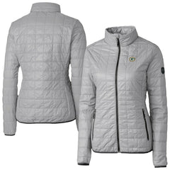 Green Bay Packers Cutter & Buck Women's Rainier PrimaLoft Eco Insulated Full-Zip Puffer Jacket Gray | NFL
