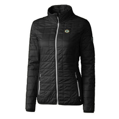 Green Bay Packers Cutter & Buck Women's Rainier PrimaLoft Eco Insulated Full-Zip Puffer Jacket Black | NFL