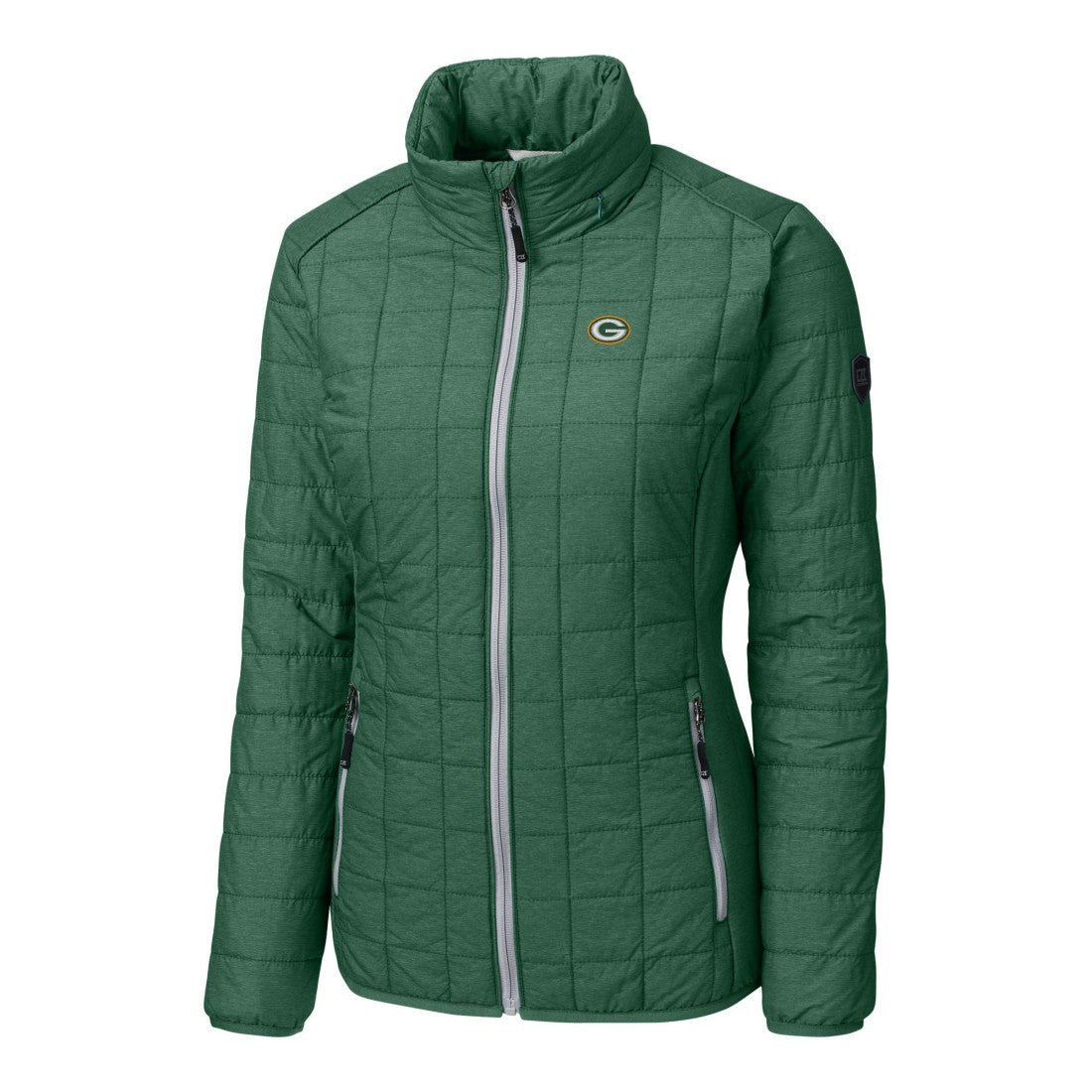 Green Bay Packers Cutter & Buck Women's Rainier PrimaLoft Eco Insulated Full-Zip Puffer Jacket Green | NFL